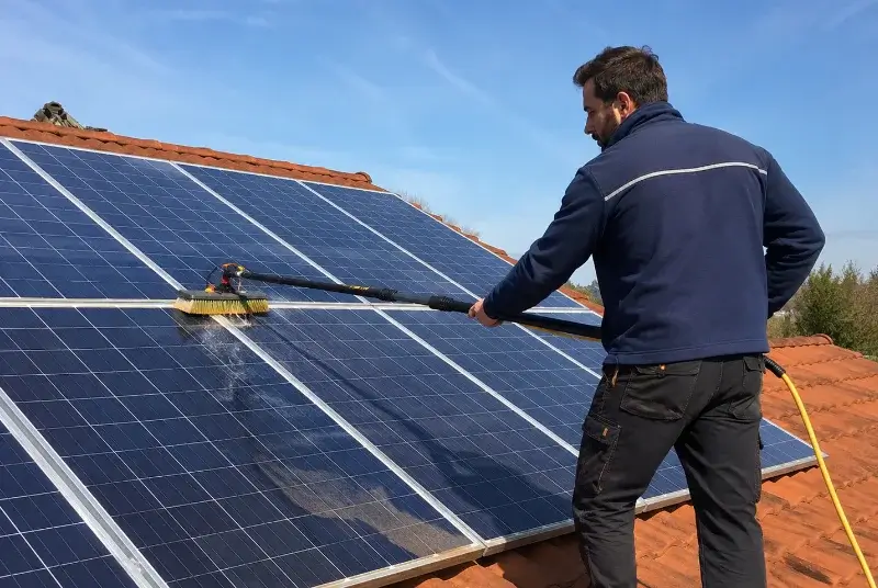 Nettoyage et entretien de panneaux solaires à Saint-Martin-le-Vieil
